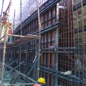 wall form with wailer